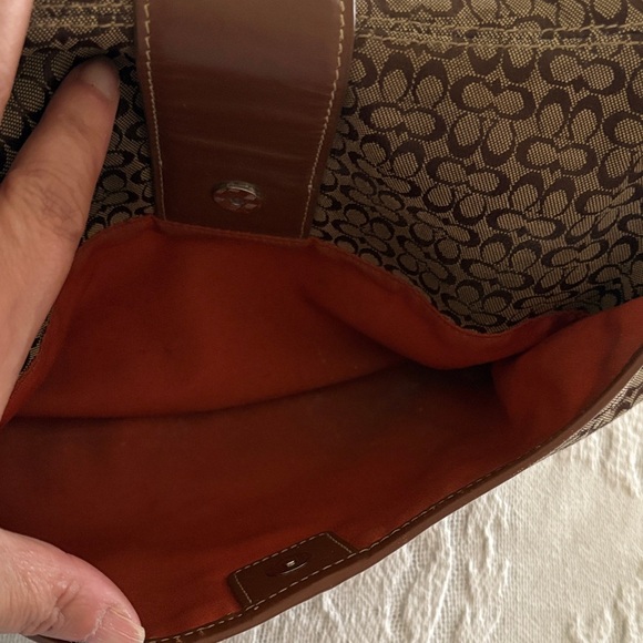 Gently Loved Vintage Soho Leather Canvas Designer Coach Shoulder Bag - Picture 6 of 15